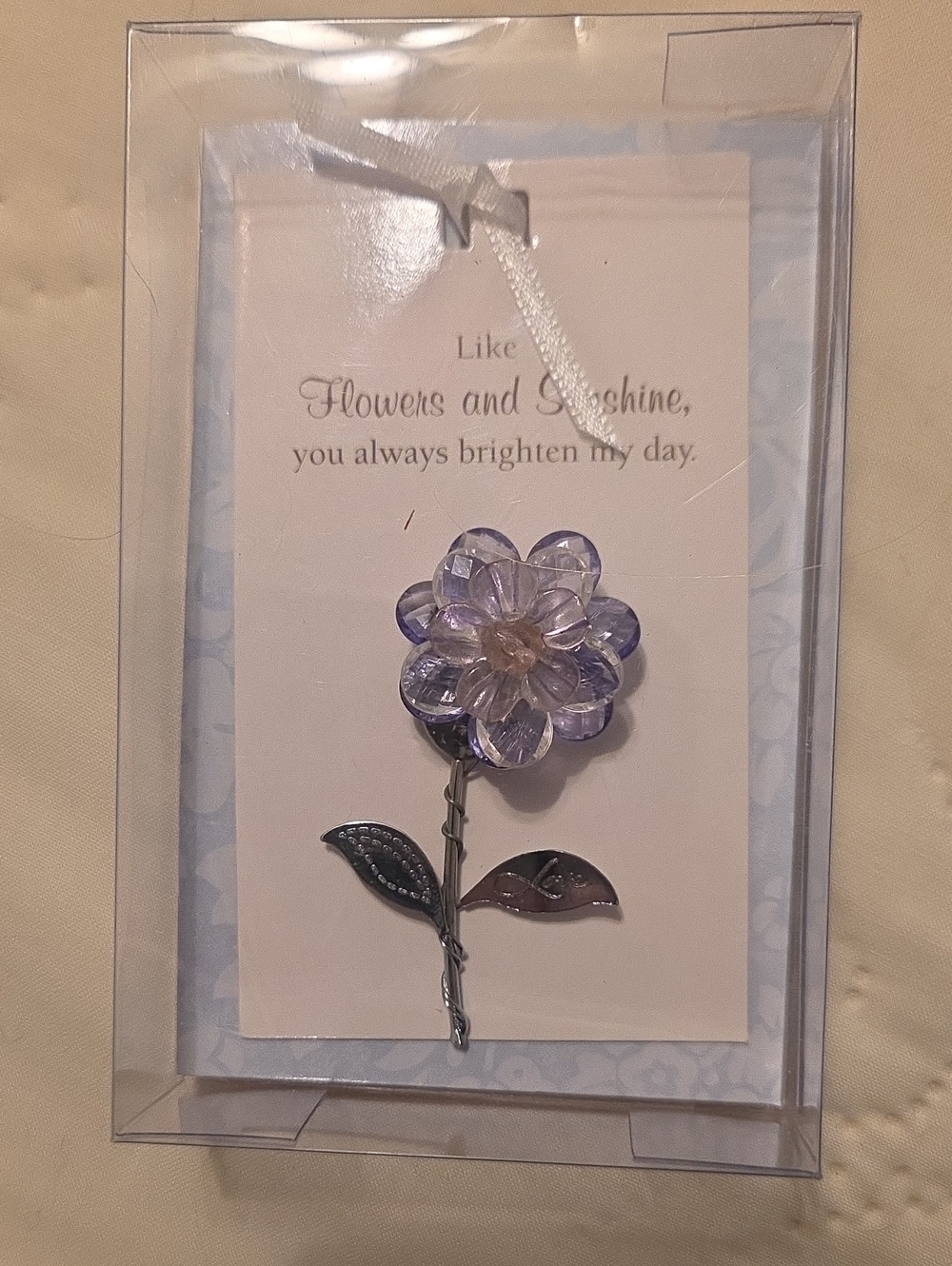 Decorative Purple Crystal Flower Wall Art Accent
